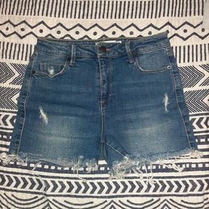 Justfab Distressed Jean Shorts 26
